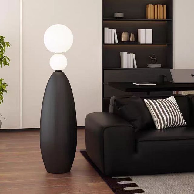 Nordic Creative Fashion Simple and Elegant Winter Melon-shaped Floor Lamp for Hotel Living Rooms, Bedrooms and Home Use