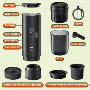 Machine à expresso portable auto-chauffante, cafetière électrique compatible avec les capsules <span class=keywords><strong>Nespresso</strong></span> pour les voyages et le camping - Product Image 3