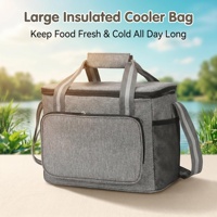 Sac à déjeuner isotherme moderne grande capacité en tissu Oxford avec bandoulière, pochette à glace épaisse, sac repas extérieur étanche