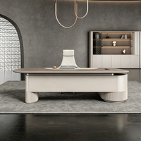 Table de direction de style italien KMJ, design luxueux et léger, mobilier de bureau, bureau de direction en bois de haute qualité, design de créateur