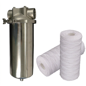 Équipement de filtration de vin avec boîtier de filtre à cartouche industriel en acier inoxydable 316L de 10 pouces à fixation par collier pour traitement de l'eau CE ISO 500 - Product Image 1