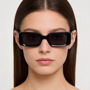 Gafas de Sol de Acetato con Montura Completa Rectangular Estrecha para Mujer, Protección UV400 100%, Protección Solar, En Stock - Product Image 1