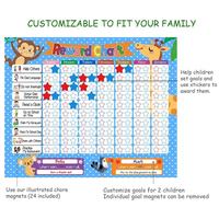 Tableau de récompenses magnétique personnalisé pour enfants, calendrier hebdomadaire, autocollant aimanté pour réfrigérateur, tableau de suivi de comportement effaçable à sec pour la maison des enfants