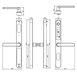 Connectivité WiFi 304 corps en acier inoxydable <span class=keywords><strong>extérieur</strong></span> étanche <span class=keywords><strong>serrure</strong></span> intelligente prend en charge carte IC empreinte digitale déverrouillage pour nuage en bois - Product Image 5