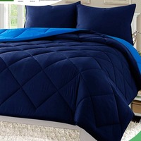Parure de lit de luxe personnalisée pour adulte, housse de couette en coton, garnissage en polyester, ensemble de couette unie de couleur unie pour lit Queen Size, vente en gros