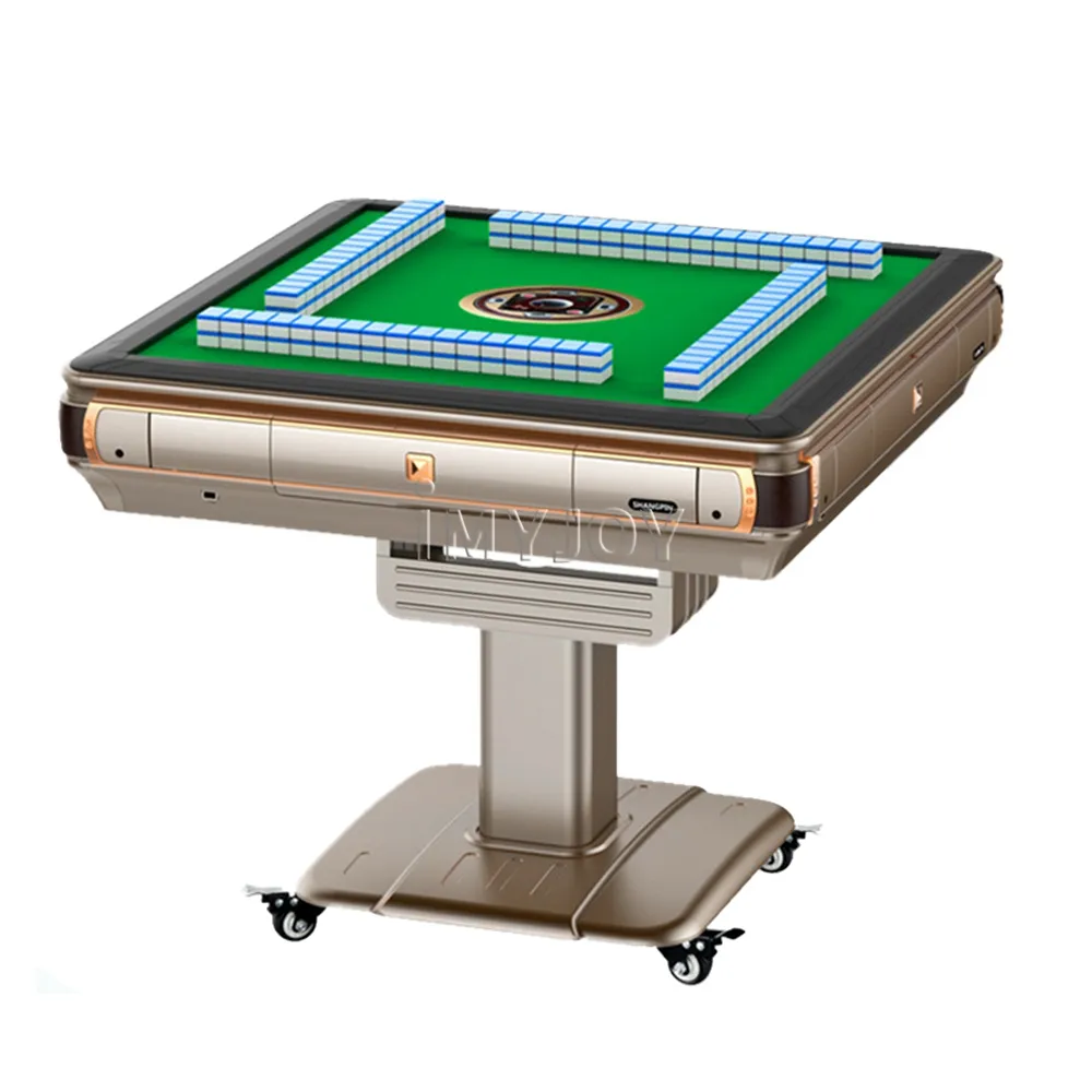 Custom hard electric automatique folding hong kong mahjong table case de mahjong