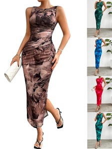 IStapromo Gifts Nouvelle Robe Longue Slim Imprimée Sans Manches Tendance Printemps-Été 2026 pour Femme - Product Image 2