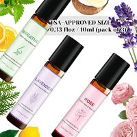 Minyak Esensial Roll-On Aromaterapi yang Dapat Disesuaikan, Bola Pijat, Campuran Aroma Alami, OEM Label Pribadi