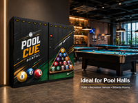 Casier intelligent de location de queues de billard à 12 portes, armoire de rangement d'équipement de billard en libre-service pour salles de billard et clubs