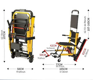 Sandaran punggung dapat disesuaikan, perlengkapan rehabilitasi kursi roda elektrik pendakian tangga bermotor untuk kursi memanjat pengangkat tangga - Product Image 2