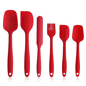 Spatule en silicone de qualité alimentaire 6 pièces, résistante à la chaleur, antiadhésive, grattoir à pâtisserie, pinceau à pâtisserie, ustensiles de cuisine, boîte de couleur - Product Image 3