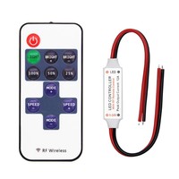 DC5-24V Mini 11 touches RF sans fil Led télécommande Led gradateur pour bande lumineuse couleur unique SMD5050/3528/5730/3014