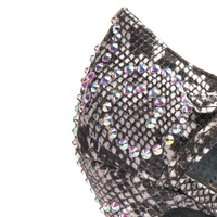 Chaussures de danse sportive, chaussures de danse latine salsa ballroom, talon de 9 cm, noir, paillettes, strass, professionnelles, intérieur, daim