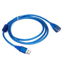 Kabel USB 2.0/3.0 SENYE 3 Kaki 28/24AWG Tembaga Murni Berlapis PVC Kepang 3A Pengisian Cepat Ekstensi Komputer Male Female