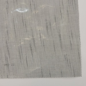 Tenda trasparente grigio chiaro in finto lino solido - Product Image 5