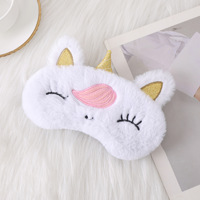 Masque de sommeil Heenlong mignon en forme de cerf, élastique, confortable pour enfants, avec fonction chauffante, en fourrure super douce, pour usage domestique, cadeau pour enfants