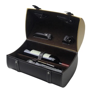 Biểu Tượng Tùy Chỉnh Sang Trọng Duyên Dáng Xách Tay Xử Lý PU Da Lưu Trữ Rượu Sâm Banh Rượu Vang Bao Bì Hộp - Product Image 1