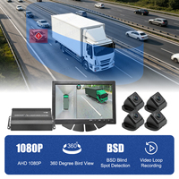 Sistema de Cámara Panorámica 3D 360° para Vehículos, Cámara de Visión de Pájaro con Monitor para Autobús y Autocaravana