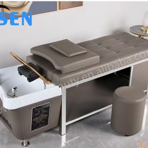 เตียงสระผมสำหรับร้านเสริมสวย ยี่ห้อ Kisen จากโรงงานจีน รับผลิตแบบ OEM/ODM พร้อมระบบน้ำหมุนเวียนและอบไอน้ำ - Product Image 6
