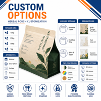 Sachet personnalisé compostable de qualité alimentaire pour café et thé, en papier kraft, avec fermeture éclair, à fond carré, type pochette stand-up