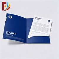 Carpeta de Papel A4 con Logotipo Personalizado, con Doble Bolsillo, Grabado en Relieve, para Presentaciones Inmobiliarias, Productos de Archivo Impresos