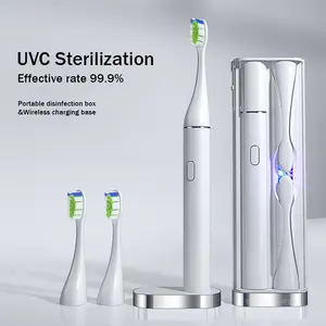 Wholesale Sonic Tooth Brush Automatic Wireless Charging Oscillating Rechargeable Ultrasonic Travel UV Case Electric Toothbrush