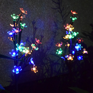 Huichu <b>Solar</b> <b>Flower</b> Lamp Led Garden <b>Light</b> Outdoor Decorative Cherry Blossom Stake <b>Light</b> With <b>Solar</b> Panel - Product Image 4