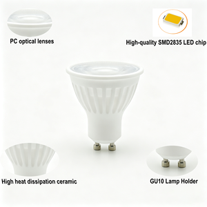 Spot <span class=keywords><strong>LED</strong></span> <span class=keywords><strong>GU10</strong></span> 10W en céramique, <span class=keywords><strong>ampoule</strong></span> MR16, CE TUV RoHS AC110-240V, éclairage intérieur - Product Image 4