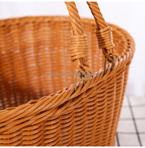 Nhỏ Cổ Điển Khách Sạn Nhà Hàng Tay Dệt Nhựa PP Mây Giỏ Bánh Mì Bánh Mì Tự Chọn Lưu Trữ Hiển Thị Thực Phẩm Nhỏ - Product Image 5