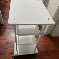 SW Professional Rolling Beauty Trolley avec roues pivotantes silencieuses Design moderne Bonne qualité pour Salon Hôtel Utilisation Matériau en bois