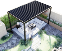 Pergola bioclimatique pliante électrique personnalisable pour l'extérieur, auvent rétractable pour jardin et balcon