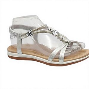 Sandalias Planas de Cuero Genuino para Mujer, Estilo Coreano, Cómodas, para la Playa, Vacaciones, Sandalias Deslizantes - Product Image 6