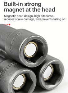 <span class=keywords><strong>Douille</strong></span> hexagonale magnétique puissante à impact profond pour vis, fixations, travail du bois et construction - Product Image 5