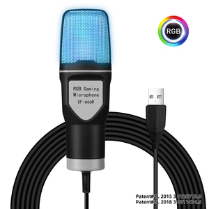 طقم ميكروفون مكثف تسجيل RGB لاستوديو الألعاب مع حامل ثلاثي القوائم مثبت على الصدمات وفلتر البوب