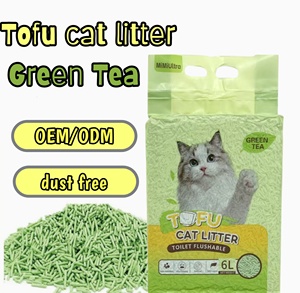Produits de nettoyage pour animaux de compagnie, contrôle des odeurs, litière pour chat en tofu agglomérante sans poussière - Product Image 1