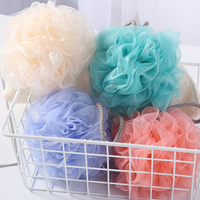 60g Épurateur de Corps Bain Douche Luffa Éponge Pe Mesh Pouf Boule de Douche Éponge de Bain Exfoliante pour Femmes et Hommes