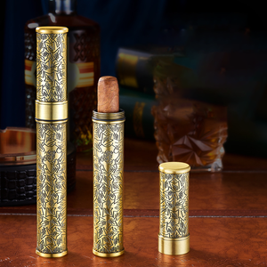 Dericsson LOGO personnalisé Tube à cigares en métal portable Protection extérieure de luxe Accessoires pour étui à cigares - Product Image 1