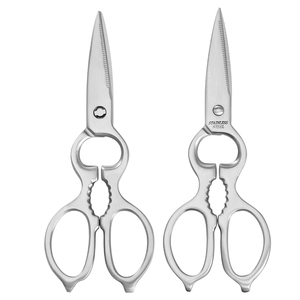 กรรไกรครัวสแตนเลสอย่างดี <span class=keywords><strong>Suisen</strong></span> Ultra Sharp Heavy Duty ขนาด 3 นิ้ว สำหรับตัดกระดูกไก่ พร้อมที่เปิดขวด ด้ามจับวอลนัท หนา 4 มม. - Product Image 1