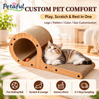 Grande griffoire pour chat en carton ondulé haute densité, écologique, durable et résistante aux rayures, également utilisable comme lit de repos pour chat, vente en gros