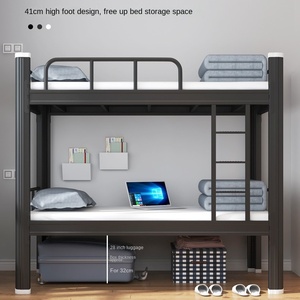 Customized Modern <b>Double</b>-Layer Steel Iron Frame Adjustable <b>Bunk</b> <b>Bed</b> Dormitory School Use Upper Lower Student Staff Construction - Product Image 4