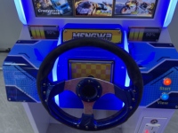 Machine de jeu d'arcade de course automobile pour enfants à monnayeur avec éclairage LED, simulateur de conduite pour enfants, machine de jeu vidéo pour parc d'attractions