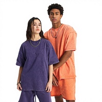 Kaos Streetwear Berat 250gsm Terbaik untuk Membangun Koleksi Kapsul Multi-Warna Merek Anda, Kaos Polos dengan Efek Sun-faded Washed