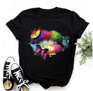 Custom milk silk knitten women's blouses t-shirts for ladies sexy middle-aged floral oversized shirts fashion 2024 women