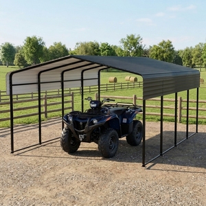 Abri <span class=keywords><strong>de</strong></span> jardin professionnel sur mesure, abri extérieur préfabriqué <span class=keywords><strong>en</strong></span> métal 12x20, solutions <span class=keywords><strong>de</strong></span> stockage <span class=keywords><strong>de</strong></span> voitures <span class=keywords><strong>en</strong></span> gros à vendre - Product Image 4
