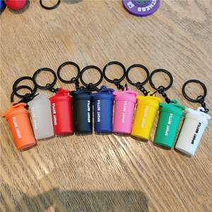 Porte-clés 3D en PVC en forme de Kettlebell, motif dessin animé, pour sport, fitness, force, décoration de sac, pendentif cadeau pour sac à dos - Product Image 5