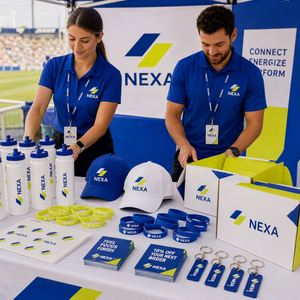 Kit de Activación de Patrocinadores Personalizado con Pegatinas para Pulseras con Diseño de Tapas de Botella y Caja con Marca - Product Image 2