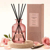 Diffuseur à bâtonnets de parfum bien-être, collection Maiden, huiles essentielles végétales naturelles, personnalisable avec marque privée, pour la maison