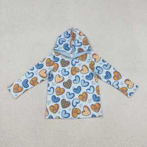 BT1471 RTS Western Grey Cartoon Print 100% Cotton Spring Digital Printing 2 Pcs Adult Men's Hoodie T-<b>Shirt</b> - Product Image 5