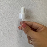 Bouchon compte-gouttes anti-déversement en verre transparent rond de 18 mm avec capuchon à vis de 10 ml pour bouteilles, couleur personnalisable