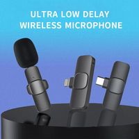 Mini micrófono lavalier inalámbrico en miniatura con logotipo personalizado, para teléfono móvil, entrevista en vivo, conferencia, venta al por mayor